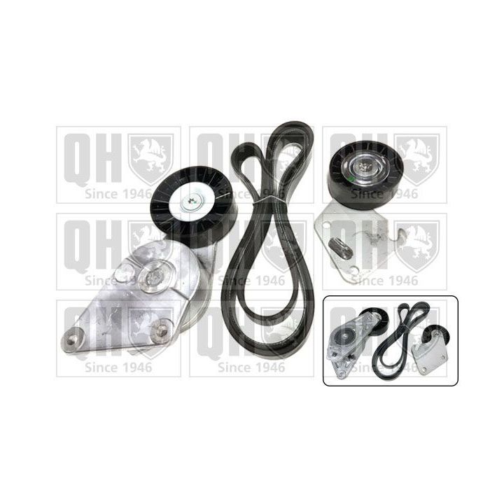 V formos rumbuotas diržas, komplektas QUINTON HAZELL QDK10