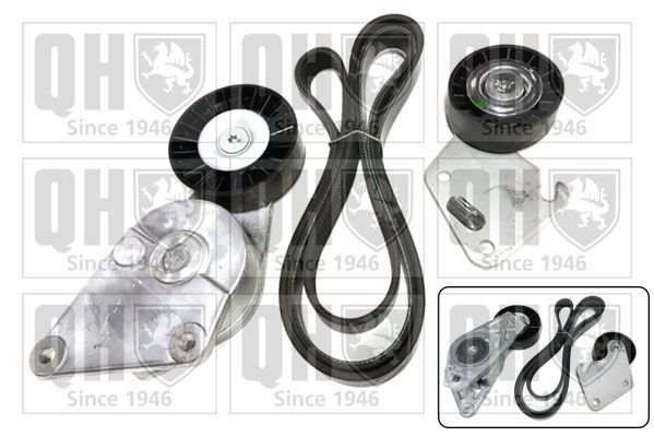 V formos rumbuotas diržas, komplektas QUINTON HAZELL QDK10