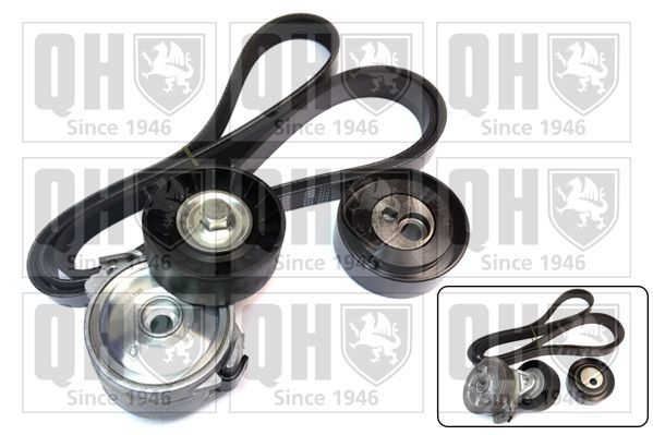 V formos rumbuotas diržas, komplektas QUINTON HAZELL QDK110