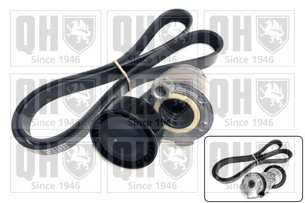 V formos rumbuotas diržas, komplektas QUINTON HAZELL QDK117