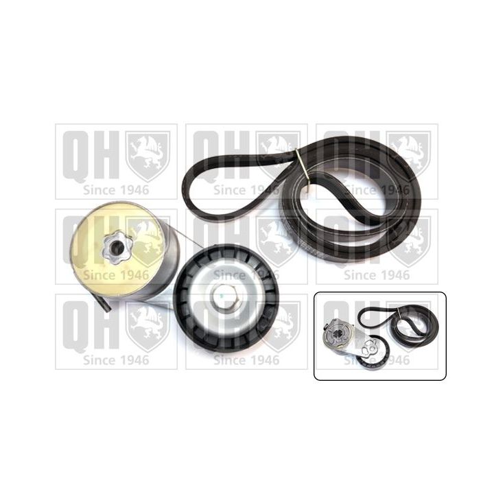 V formos rumbuotas diržas, komplektas QUINTON HAZELL QDK127