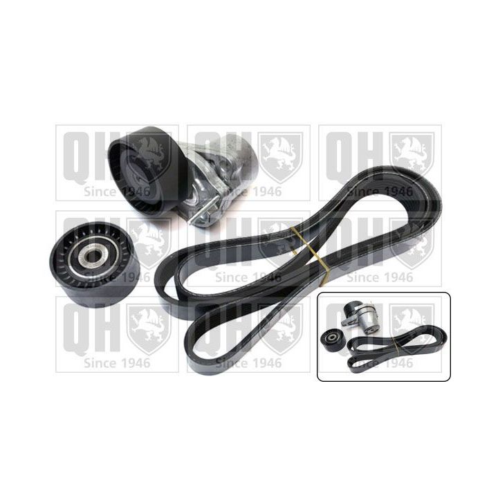 V formos rumbuotas diržas, komplektas QUINTON HAZELL QDK128