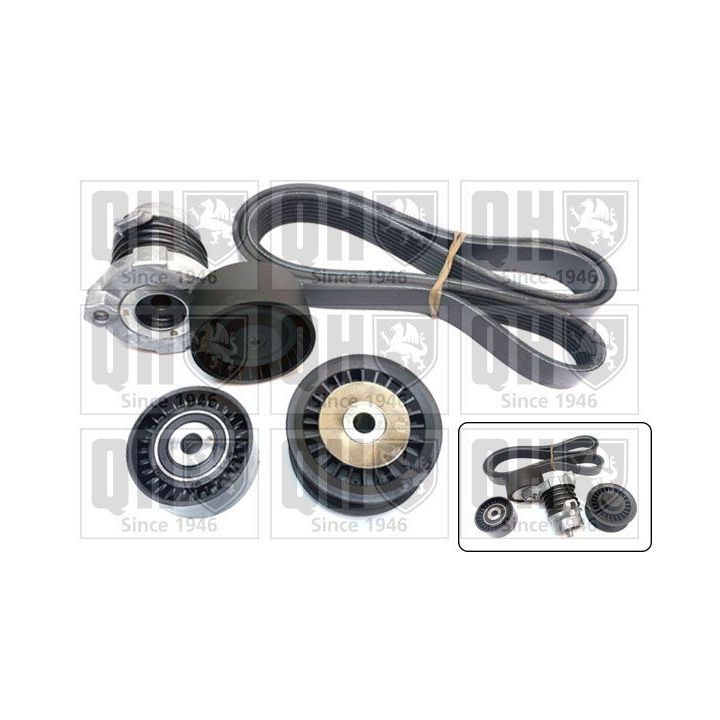 V formos rumbuotas diržas, komplektas QUINTON HAZELL QDK136