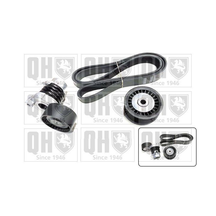 V formos rumbuotas diržas, komplektas QUINTON HAZELL QDK137