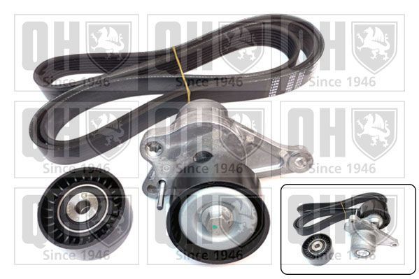 V formos rumbuotas diržas, komplektas QUINTON HAZELL QDK185