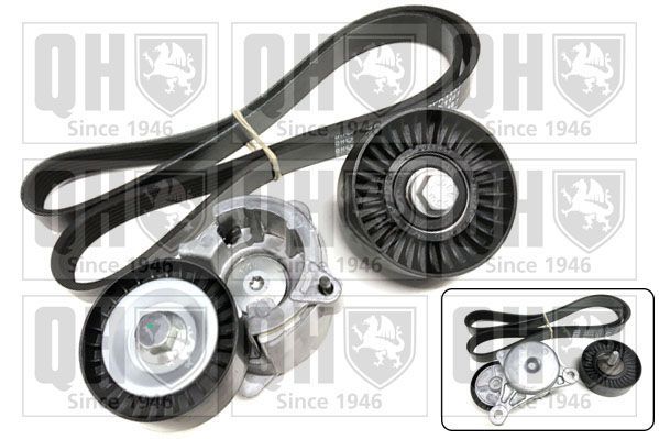 V formos rumbuotas diržas, komplektas QUINTON HAZELL QDK23