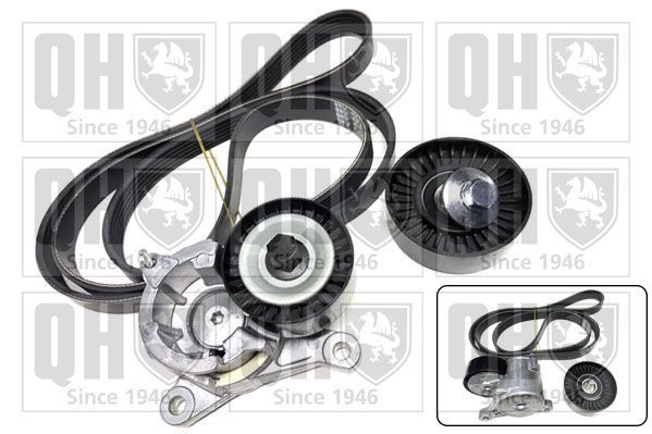 V formos rumbuotas diržas, komplektas QUINTON HAZELL QDK24