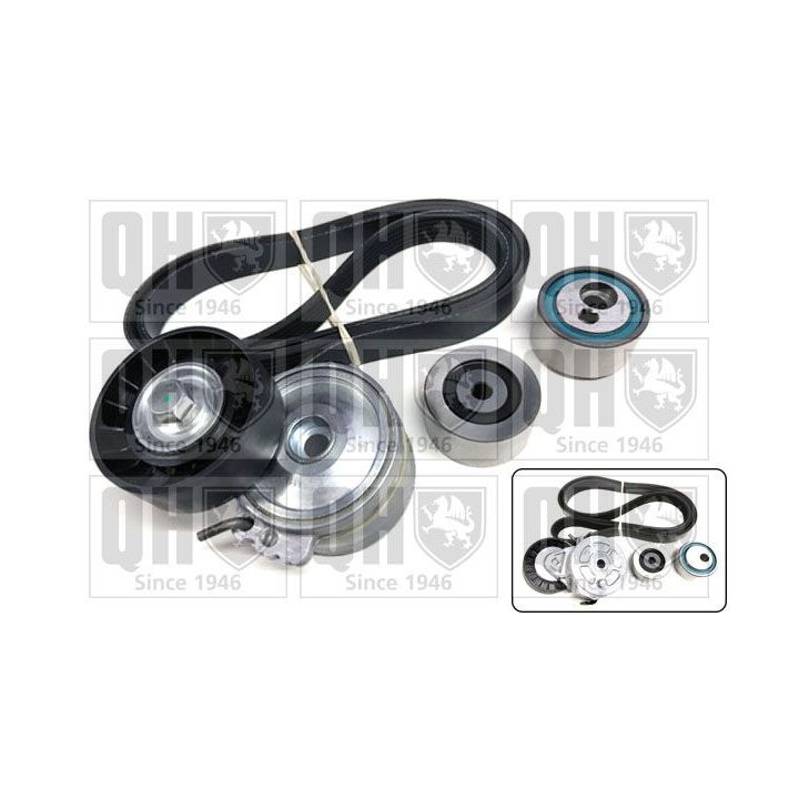 V formos rumbuotas diržas, komplektas QUINTON HAZELL QDK26