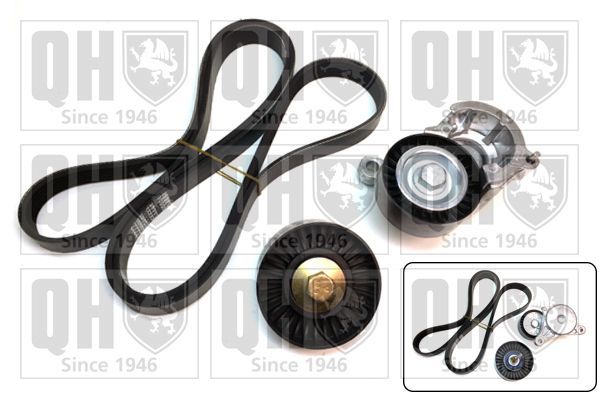 V formos rumbuotas diržas, komplektas QUINTON HAZELL QDK34