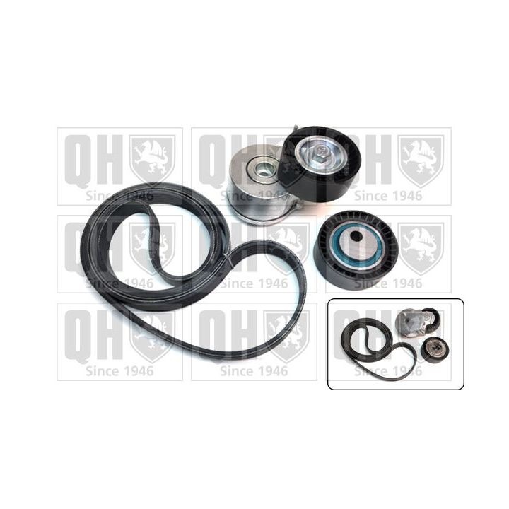 V formos rumbuotas diržas, komplektas QUINTON HAZELL QDK4