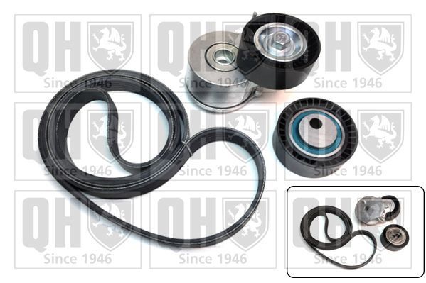 V formos rumbuotas diržas, komplektas QUINTON HAZELL QDK4