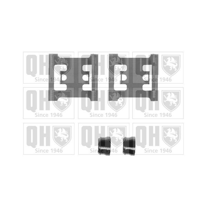 Priedų komplektas, diskinių stabdžių trinkelės QUINTON HAZELL BFK641
