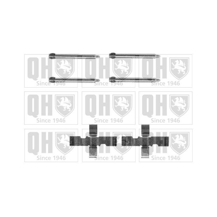 Priedų komplektas, diskinių stabdžių trinkelės QUINTON HAZELL BFK656