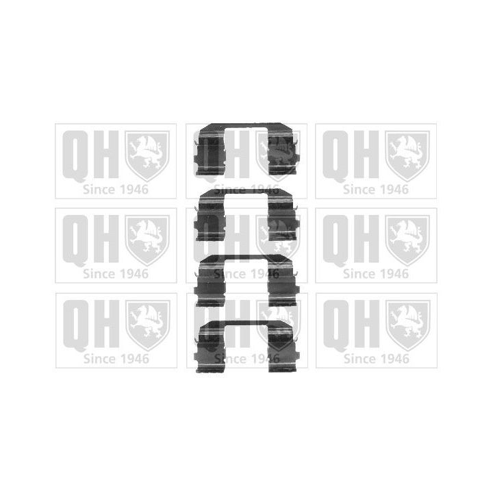 Priedų komplektas, diskinių stabdžių trinkelės QUINTON HAZELL BFK672