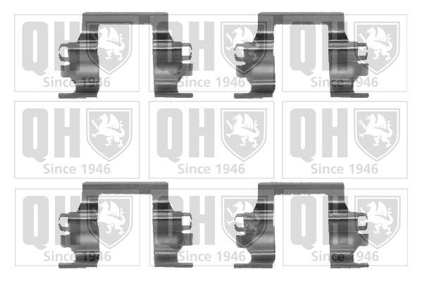 Priedų komplektas, diskinių stabdžių trinkelės QUINTON HAZELL BFK675