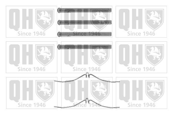 Priedų komplektas, diskinių stabdžių trinkelės QUINTON HAZELL BFK687