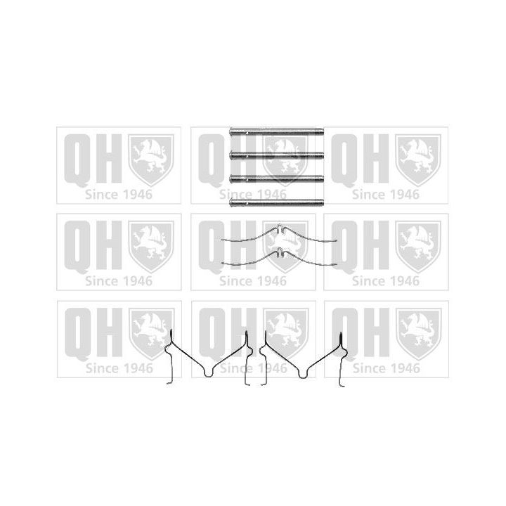 Priedų komplektas, diskinių stabdžių trinkelės QUINTON HAZELL BFK689