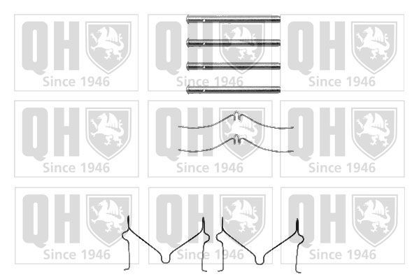 Priedų komplektas, diskinių stabdžių trinkelės QUINTON HAZELL BFK689