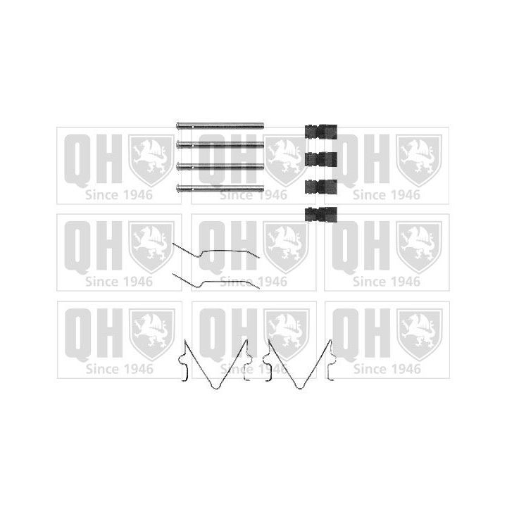 Priedų komplektas, diskinių stabdžių trinkelės QUINTON HAZELL BFK690