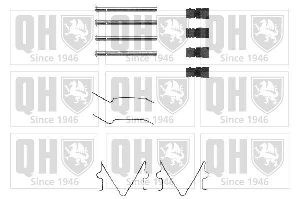 Priedų komplektas, diskinių stabdžių trinkelės QUINTON HAZELL BFK690