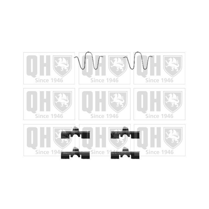 Priedų komplektas, diskinių stabdžių trinkelės QUINTON HAZELL BFK691