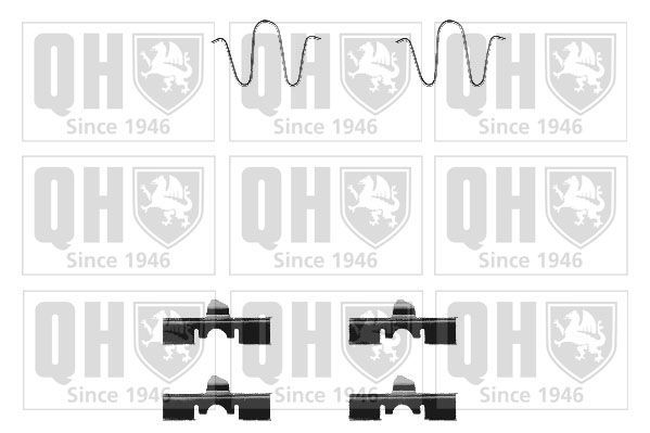 Priedų komplektas, diskinių stabdžių trinkelės QUINTON HAZELL BFK691
