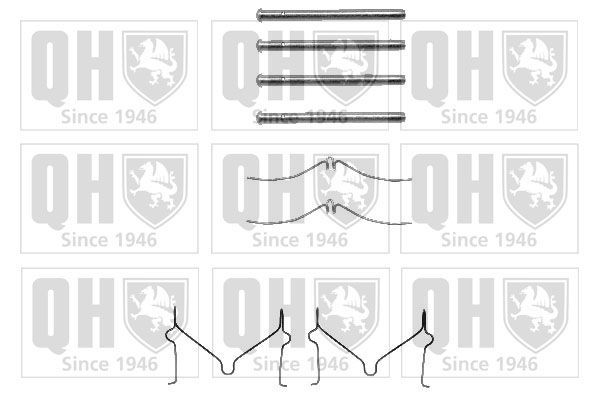Priedų komplektas, diskinių stabdžių trinkelės QUINTON HAZELL BFK693