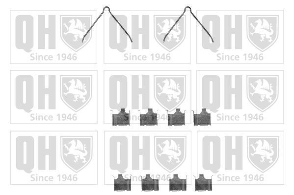 Priedų komplektas, diskinių stabdžių trinkelės QUINTON HAZELL BFK697