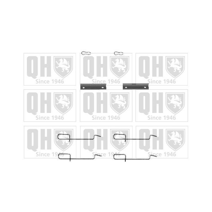 Priedų komplektas, diskinių stabdžių trinkelės QUINTON HAZELL BFK741