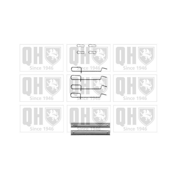 Priedų komplektas, diskinių stabdžių trinkelės QUINTON HAZELL BFK757