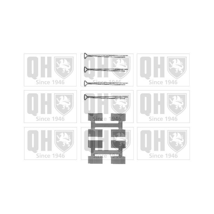 Priedų komplektas, diskinių stabdžių trinkelės QUINTON HAZELL BFK760