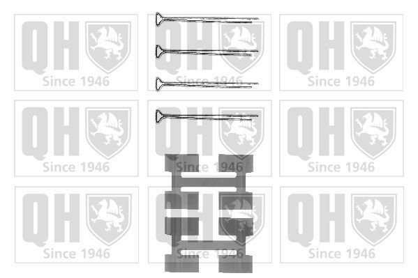 Priedų komplektas, diskinių stabdžių trinkelės QUINTON HAZELL BFK760