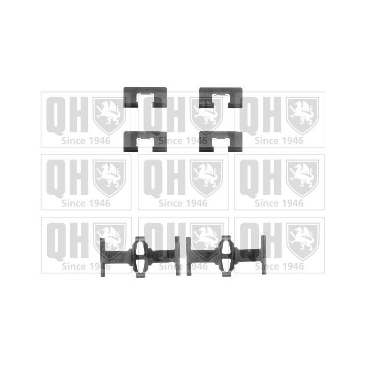 Priedų komplektas, diskinių stabdžių trinkelės QUINTON HAZELL BFK768