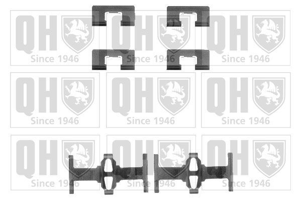 Priedų komplektas, diskinių stabdžių trinkelės QUINTON HAZELL BFK768