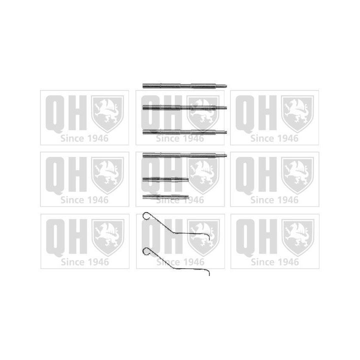 Priedų komplektas, diskinių stabdžių trinkelės QUINTON HAZELL BFK829