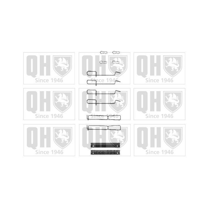 Priedų komplektas, diskinių stabdžių trinkelės QUINTON HAZELL BFK839