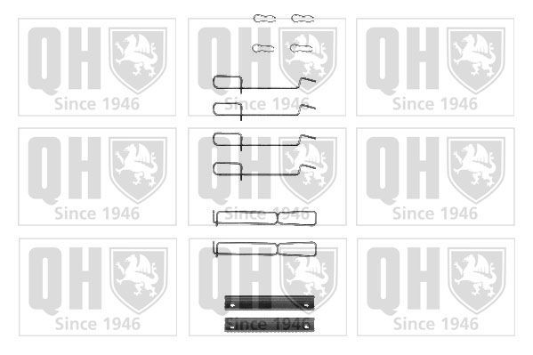 Priedų komplektas, diskinių stabdžių trinkelės QUINTON HAZELL BFK839