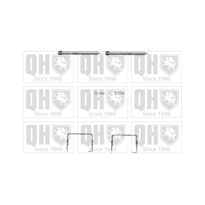 Priedų komplektas, diskinių stabdžių trinkelės QUINTON HAZELL BFK841