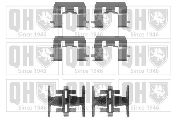 Priedų komplektas, diskinių stabdžių trinkelės QUINTON HAZELL BFK875