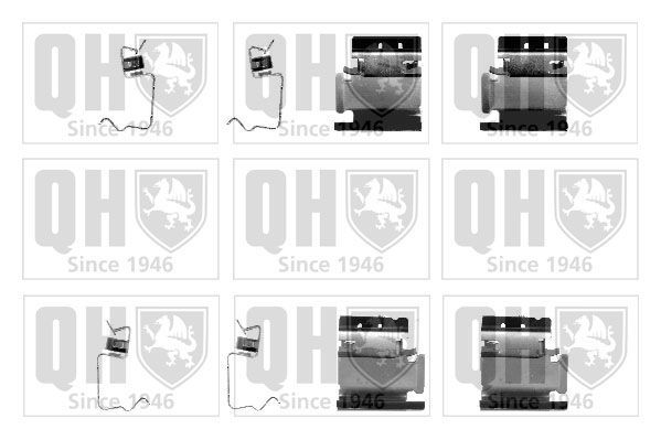 Priedų komplektas, diskinių stabdžių trinkelės QUINTON HAZELL BFK883