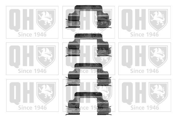 Priedų komplektas, diskinių stabdžių trinkelės QUINTON HAZELL BFK890