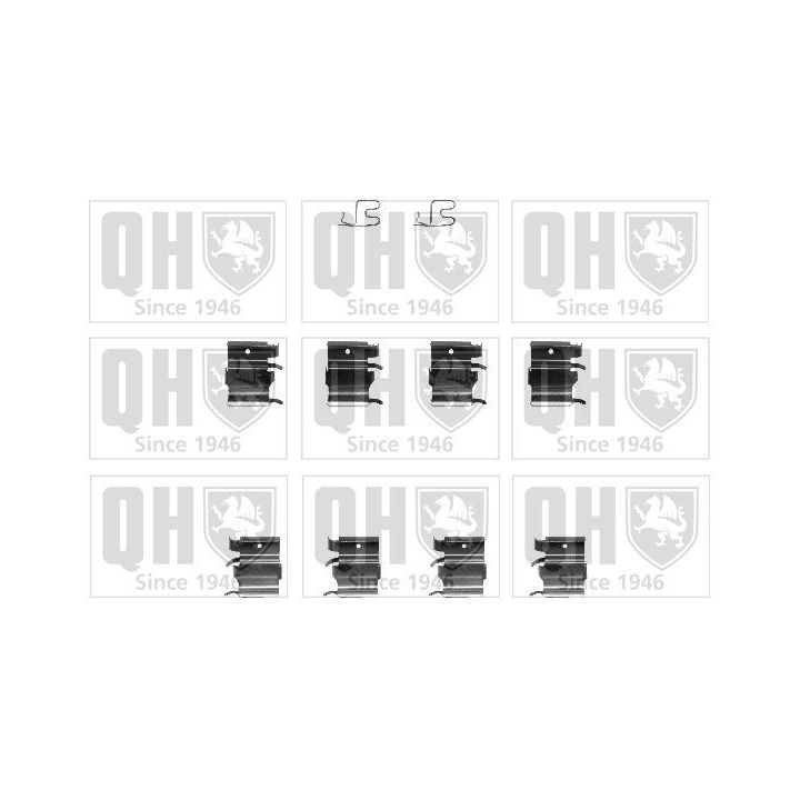 Priedų komplektas, diskinių stabdžių trinkelės QUINTON HAZELL BFK899