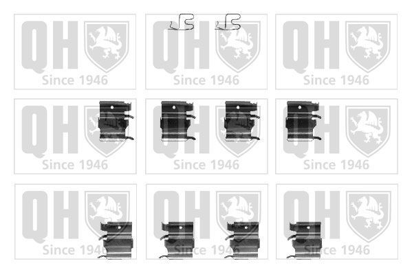 Priedų komplektas, diskinių stabdžių trinkelės QUINTON HAZELL BFK899