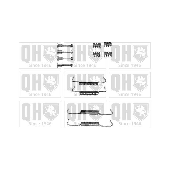 Priedų komplektas, stovėjimo stabdžių trinkelės QUINTON HAZELL BFK433