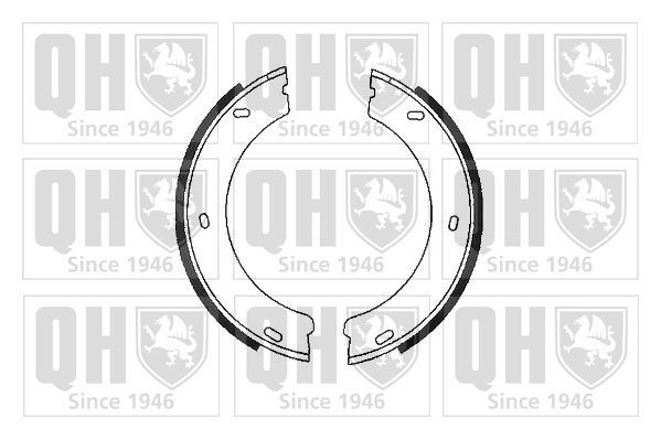 Stabdžių trinkelių komplektas, stovėjimo stabdis QUINTON HAZELL BS877