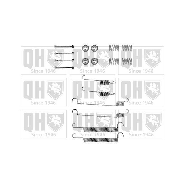 Priedų komplektas, stabdžių trinkelės QUINTON HAZELL BFK214