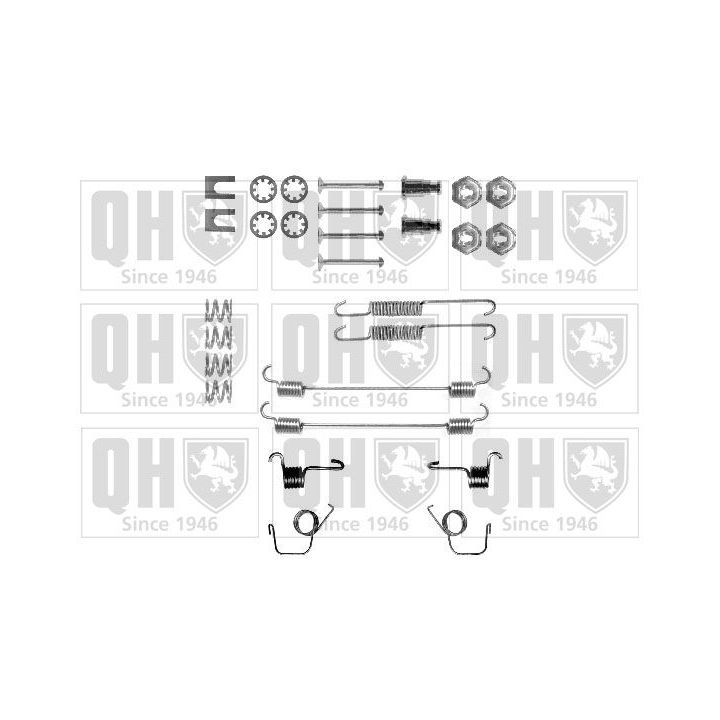 Priedų komplektas, stabdžių trinkelės QUINTON HAZELL BFK247