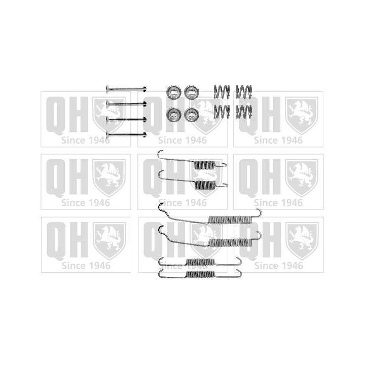 Priedų komplektas, stabdžių trinkelės QUINTON HAZELL BFK248