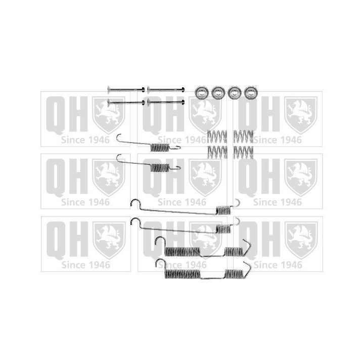 Priedų komplektas, stabdžių trinkelės QUINTON HAZELL BFK260