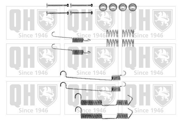 Priedų komplektas, stabdžių trinkelės QUINTON HAZELL BFK260